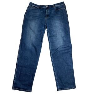 Sene Jeans Mens 43x33 Dark Wash Blue Denim Relaxed Tapered Leg Japanese Denim